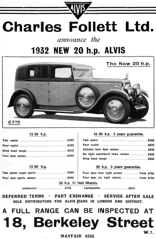 Alvis 1932 20 hp